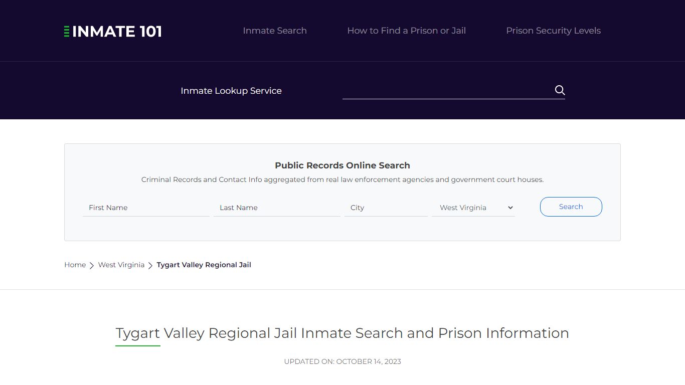 Tygart Valley Regional Jail Inmate Search, Visitation, Phone no ...